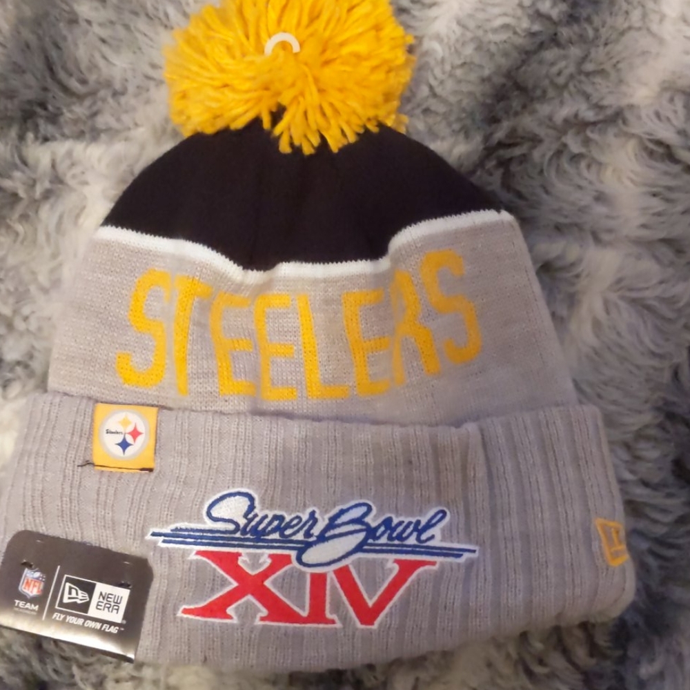 NWT Steelers Superbowl 14 Knit Winter Hat Cap